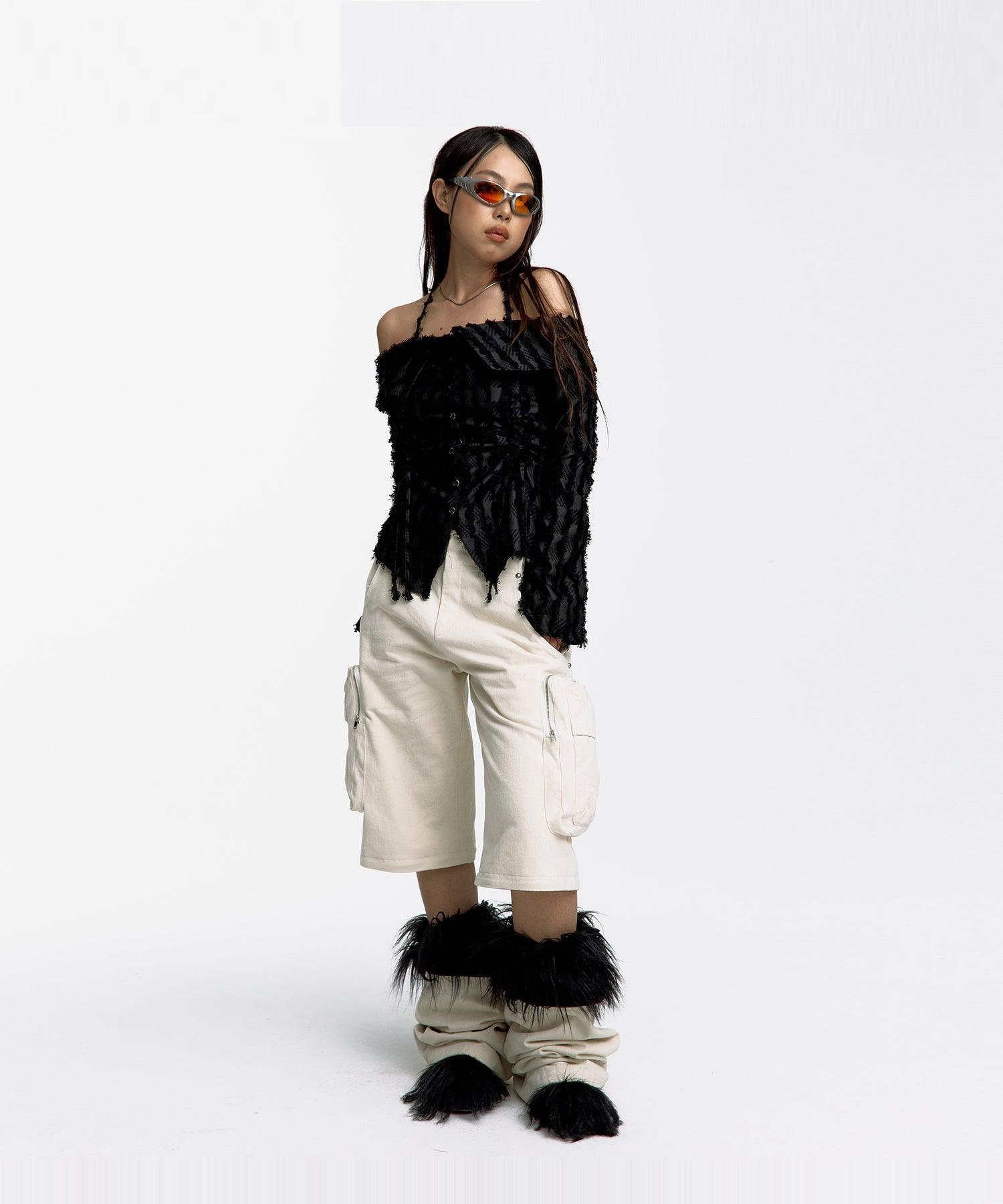 Detachable Cargo Pants in Cream