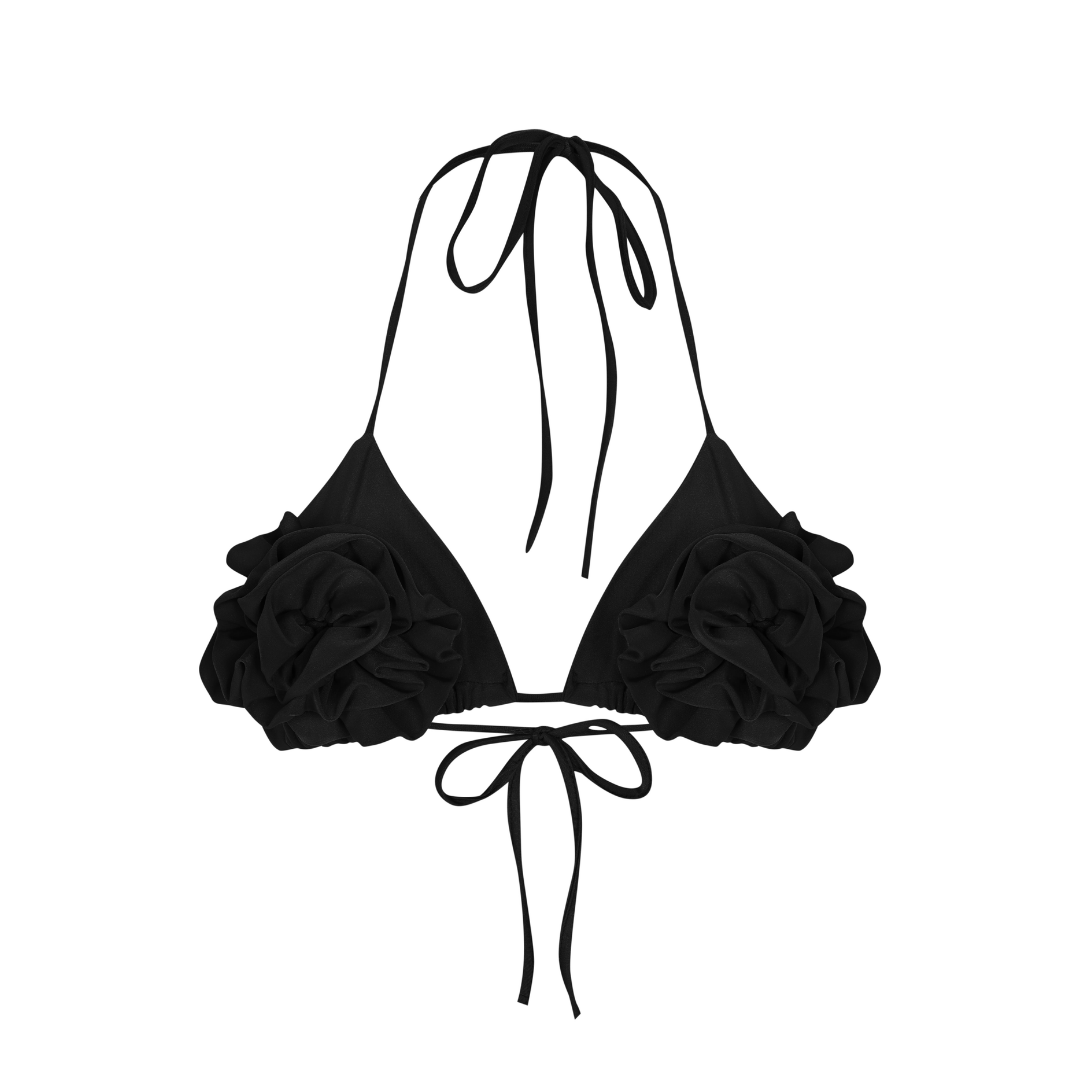 Rose With Thorns Bra in Black