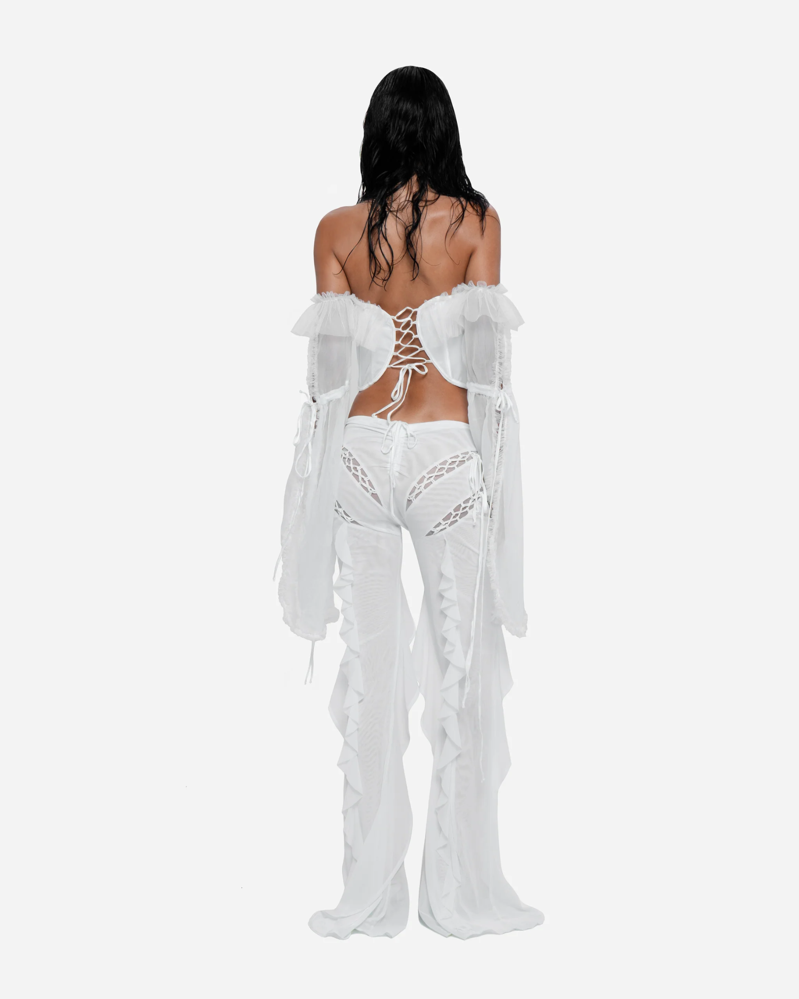 Meta Angel Pants in White – ap0cene