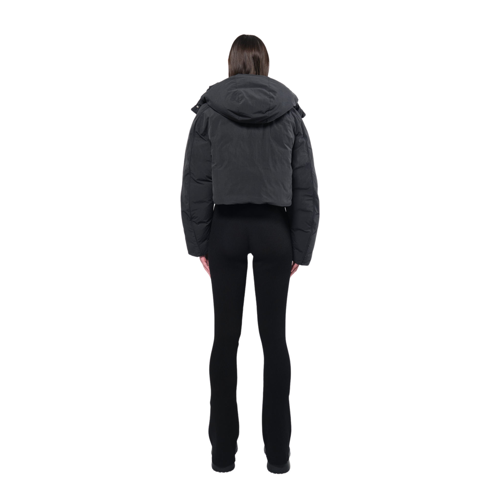 Re:Down Crop Puffer Jacket Black