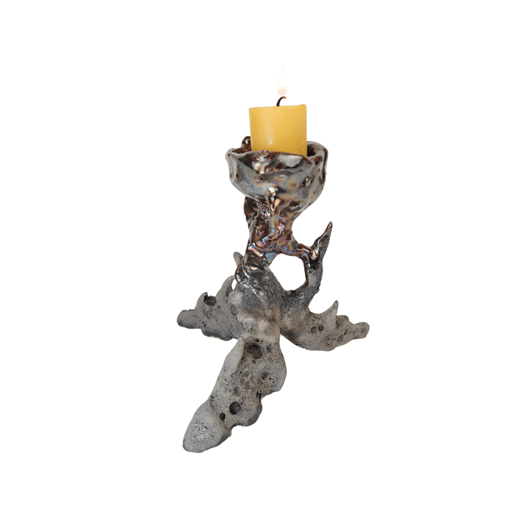 Metal Lava Candleholder 03