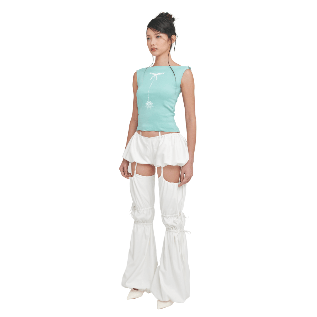 Bubble Shorts in White