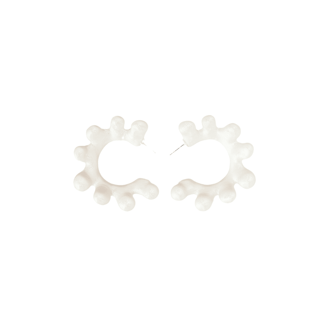 Corola Earrings in White