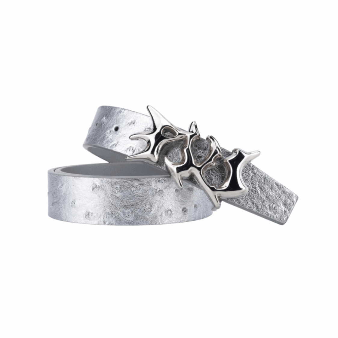 PILI 실버 가죽 벨트