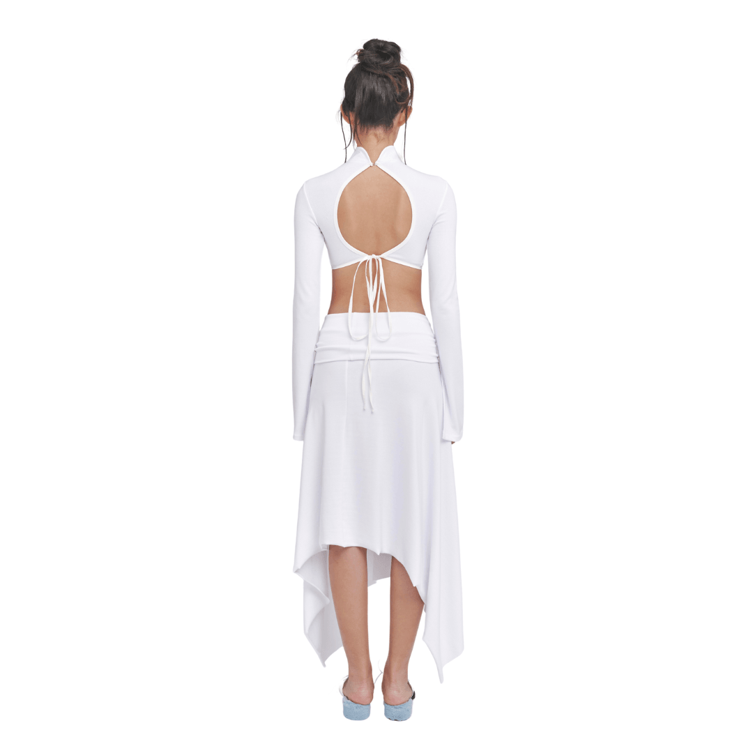 Moxie Cropped Qipao in Green