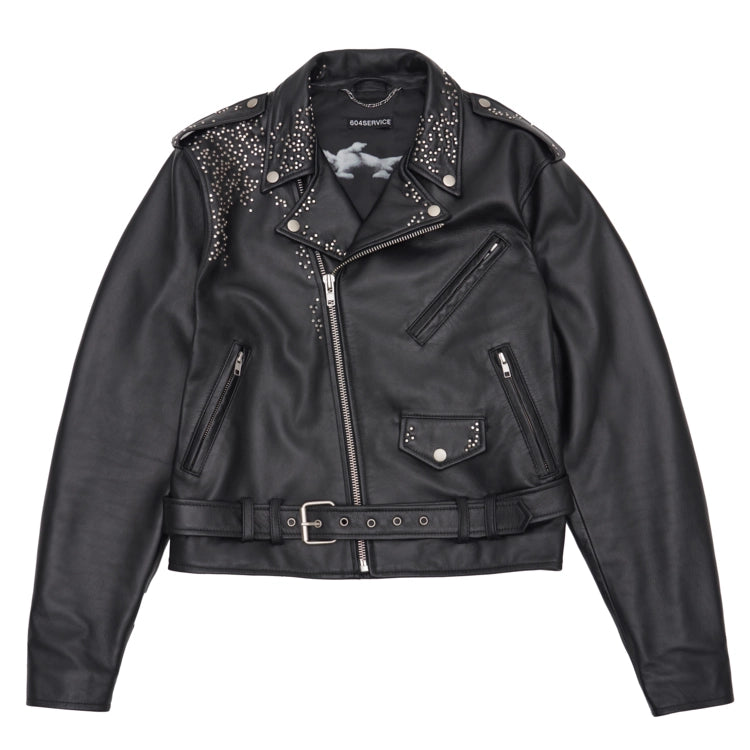 Studded Biker Leather Jacket