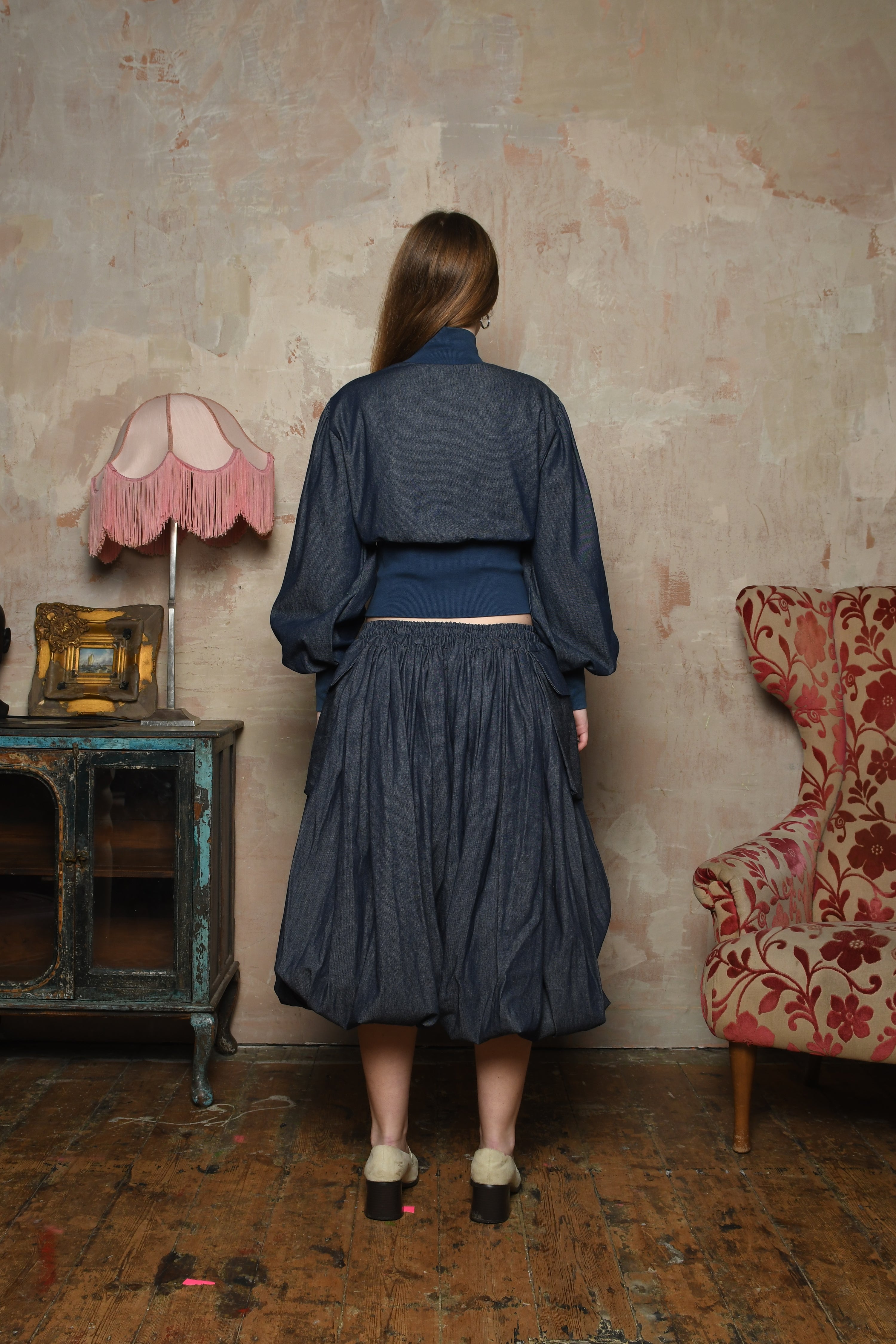 Denim Oshi Button Jacket