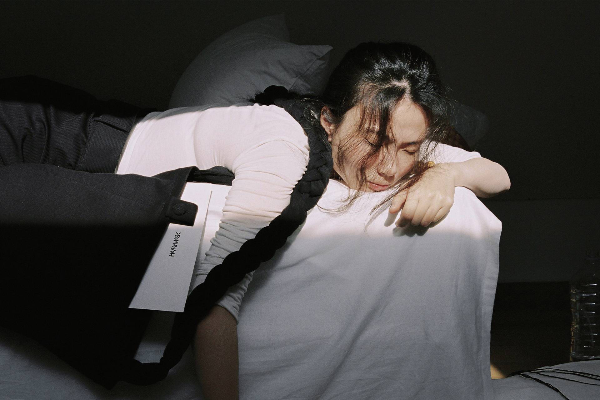 Braided Scarf Bag Large Black