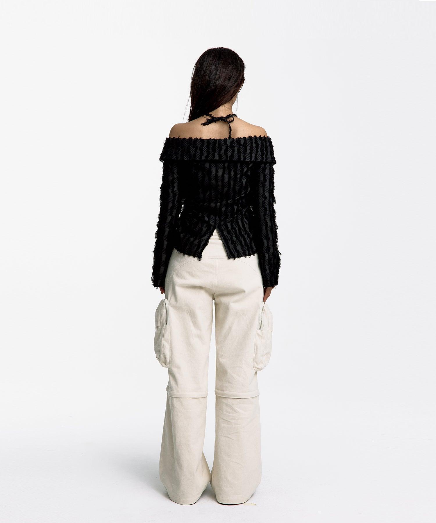 Detachable Cargo Pants in Cream