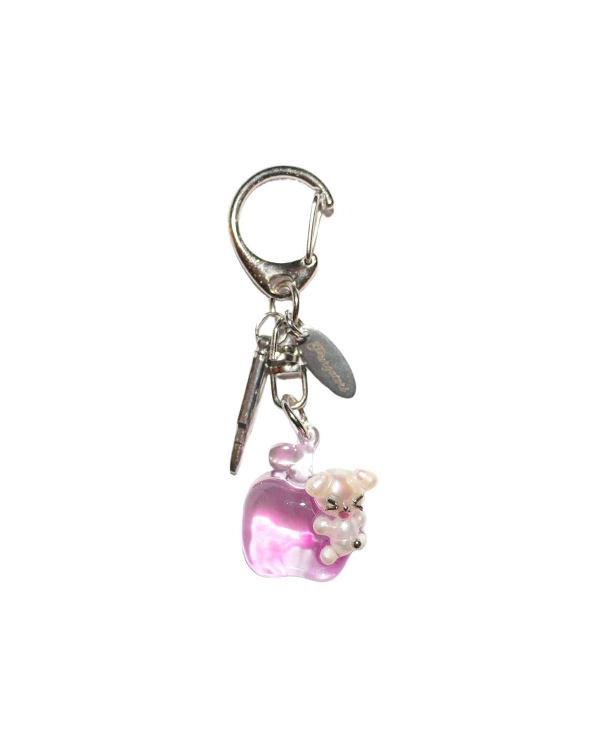 Wavy Baby Apple Charm Keychain