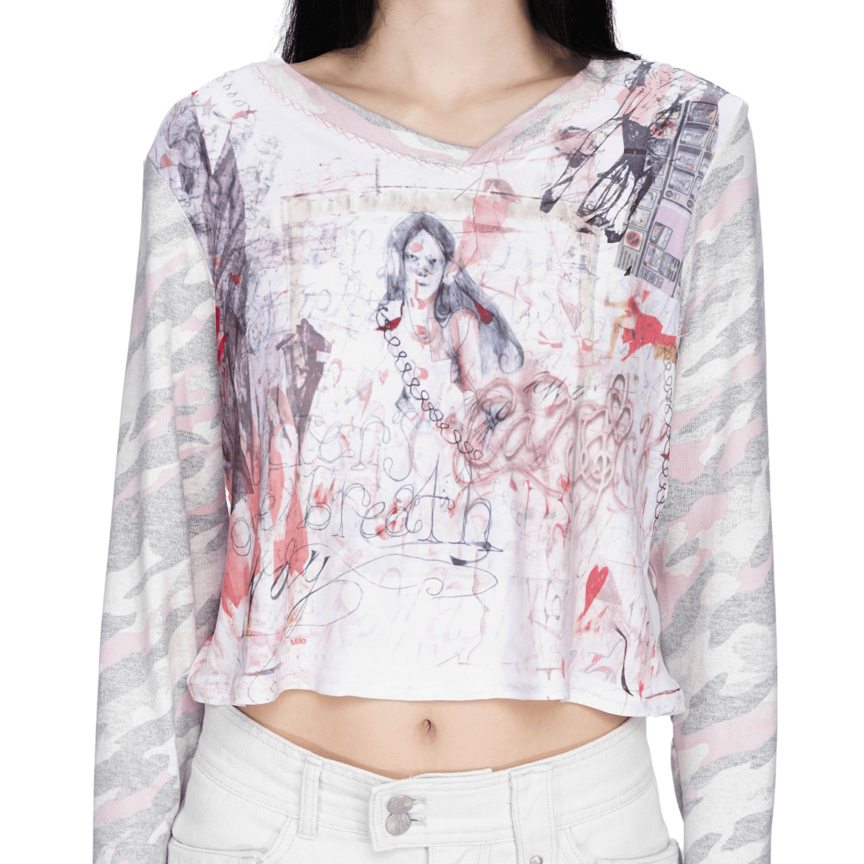 카모 롱슬리브 탑