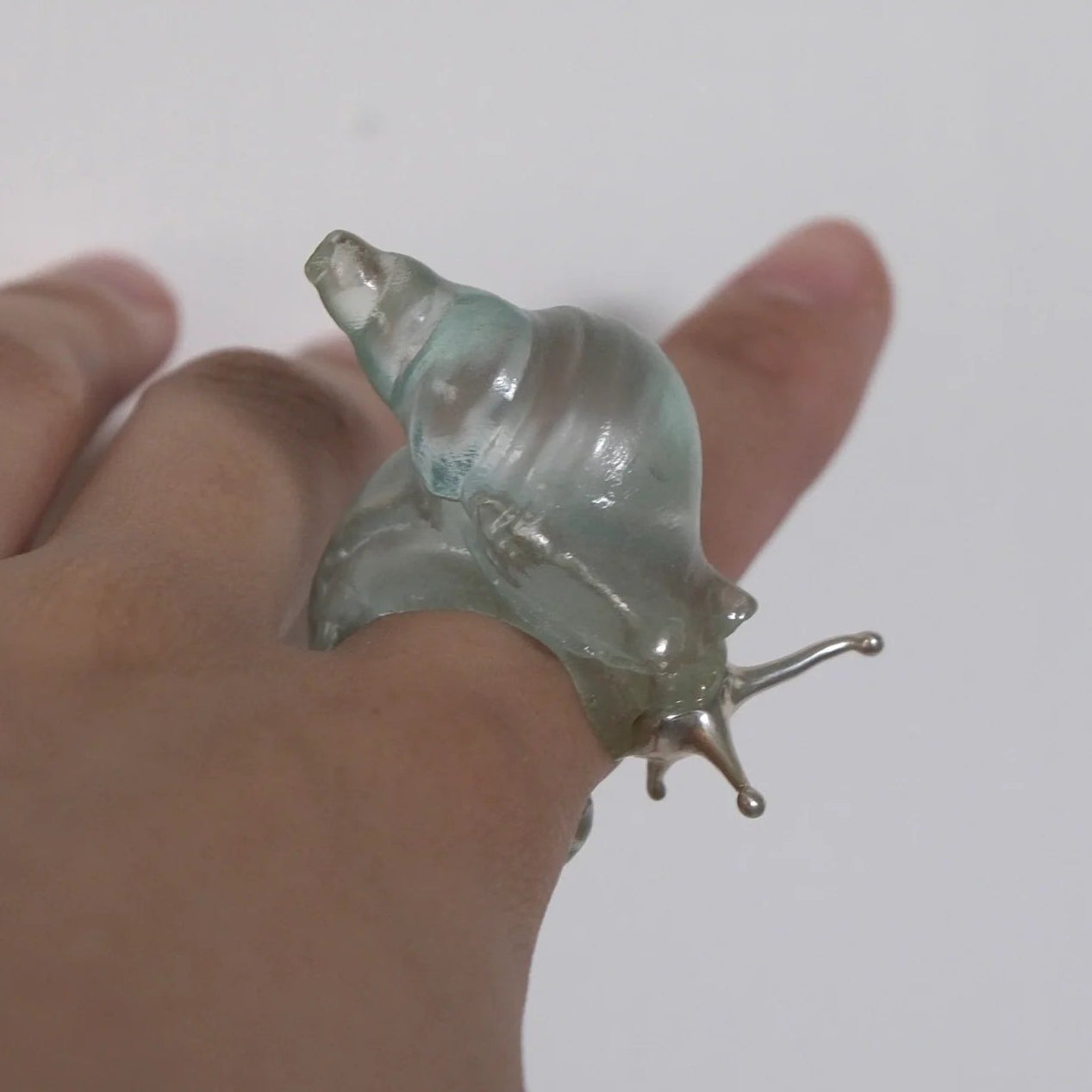 Blue Sea Snail Ring