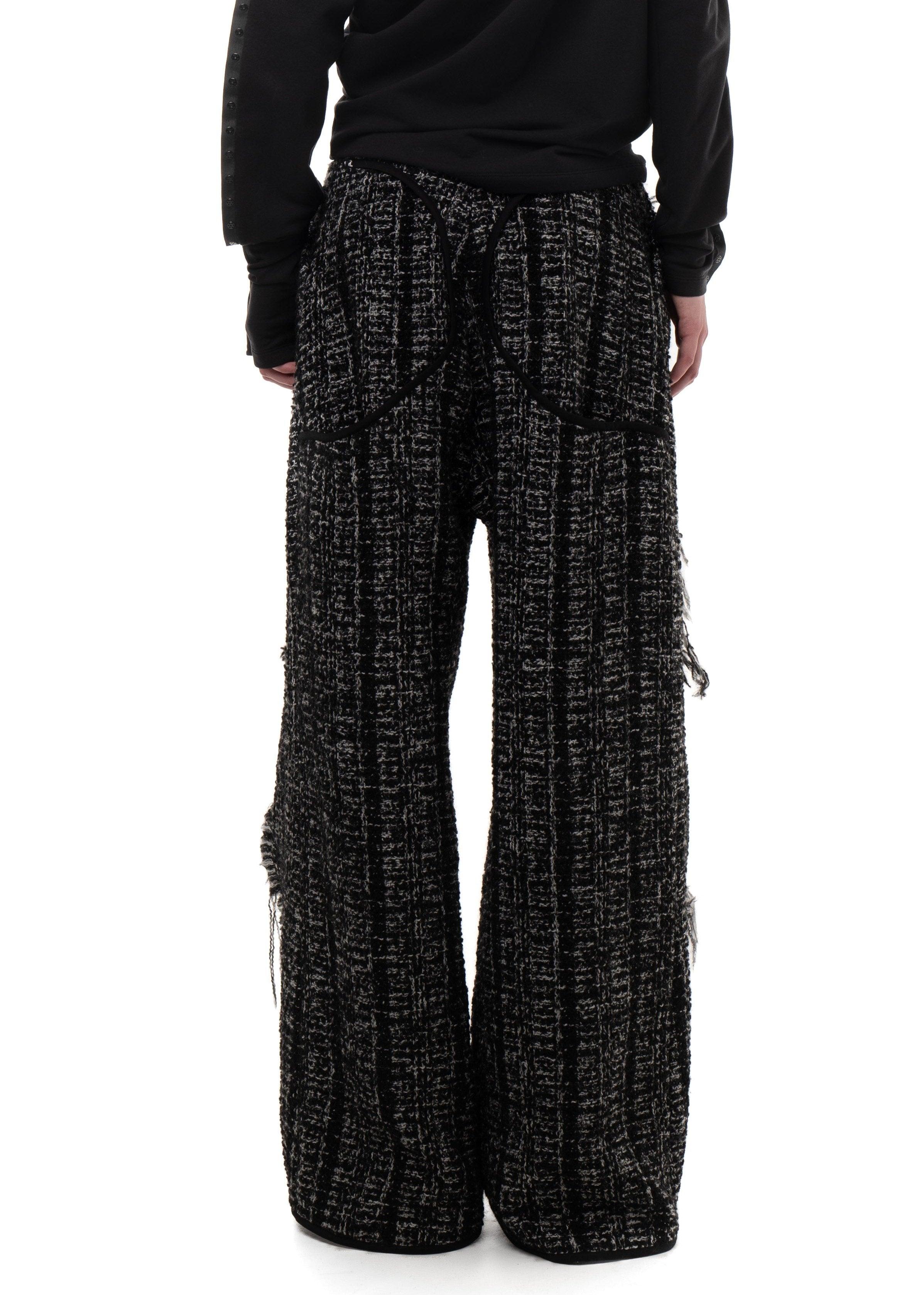 브러시드 트위드 트위스트 팬츠