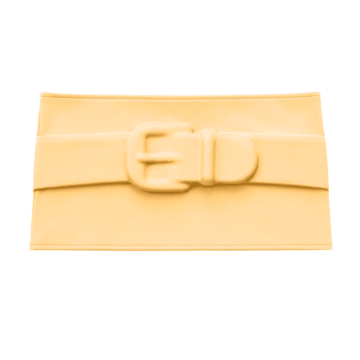 Buckle Me Mini Skirt in Yellow