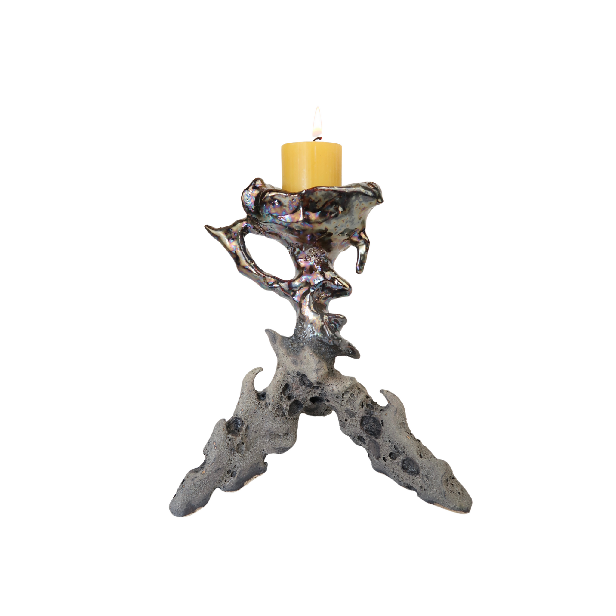 Metal Lava Candleholder 03