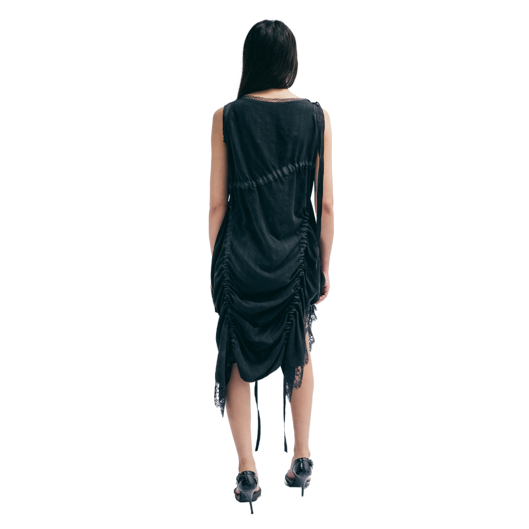 Asymmetric Gathered Dress