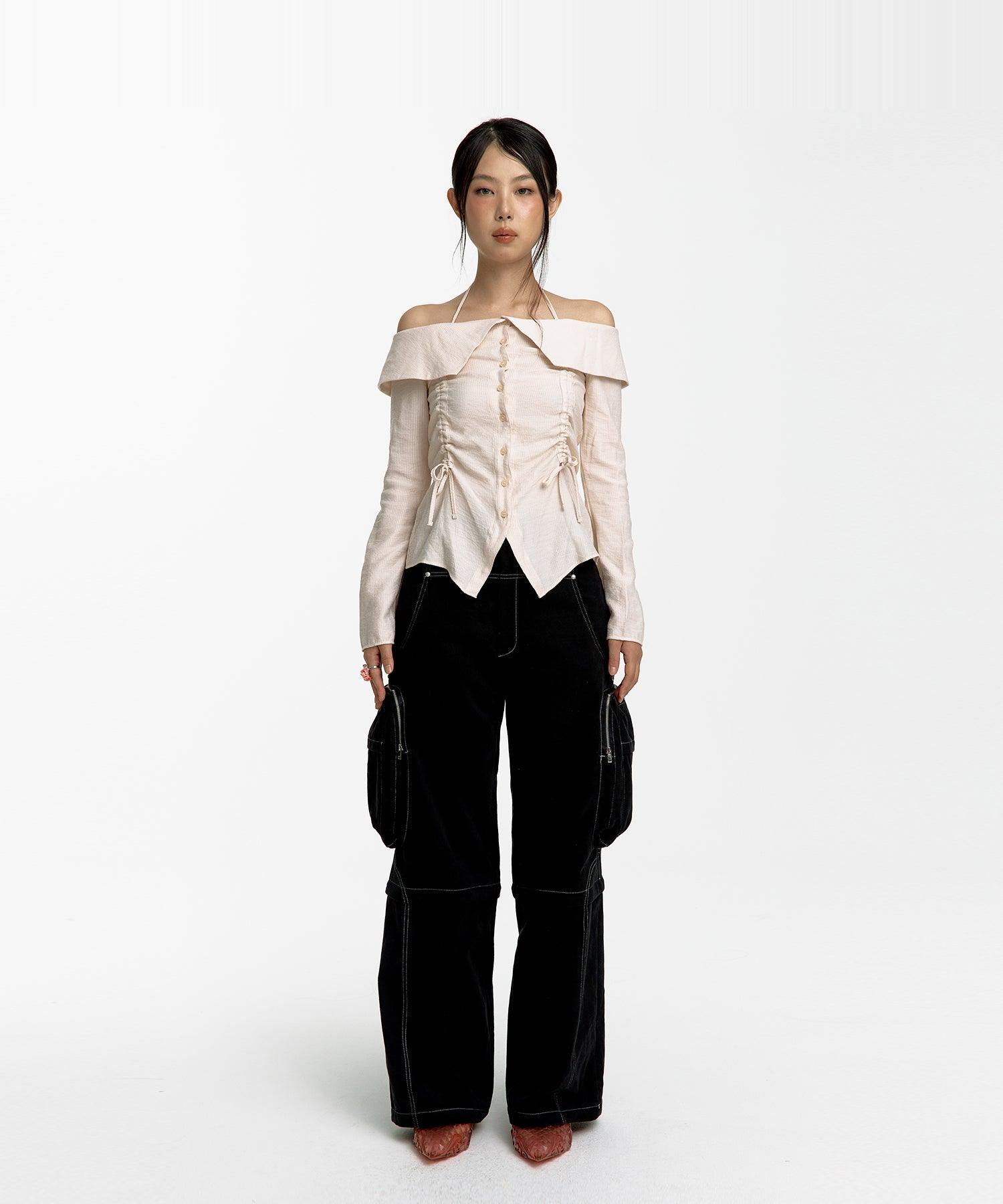 Detachable Cargo Pants in Cream