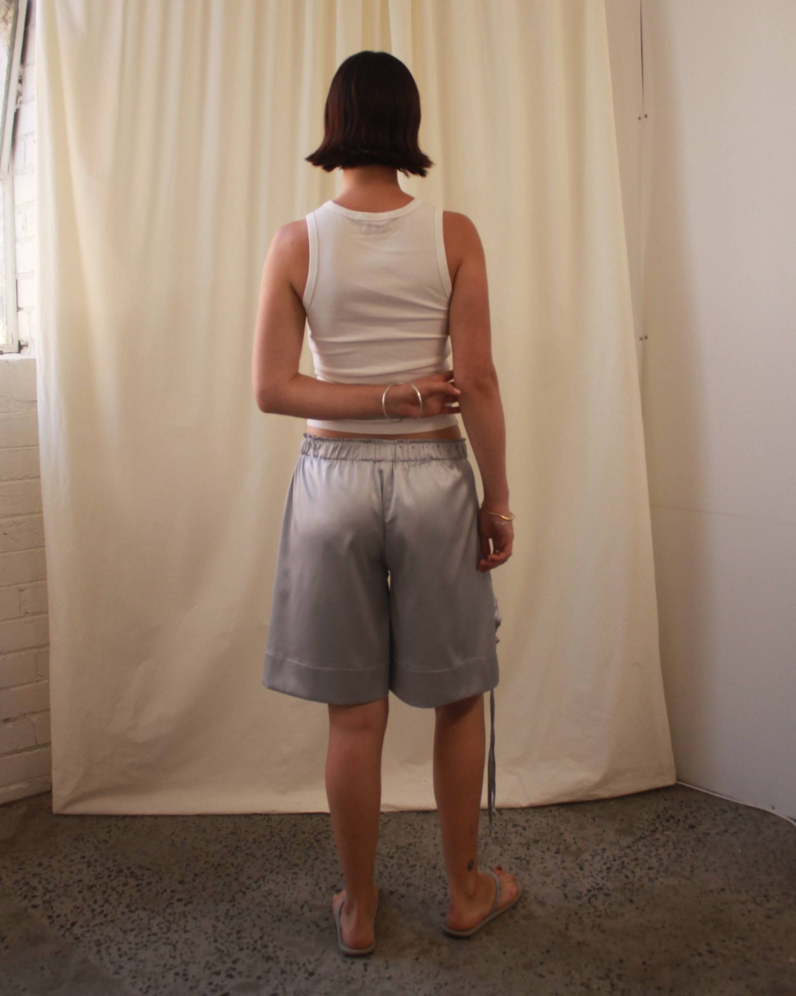 Rosette Satin Shorts