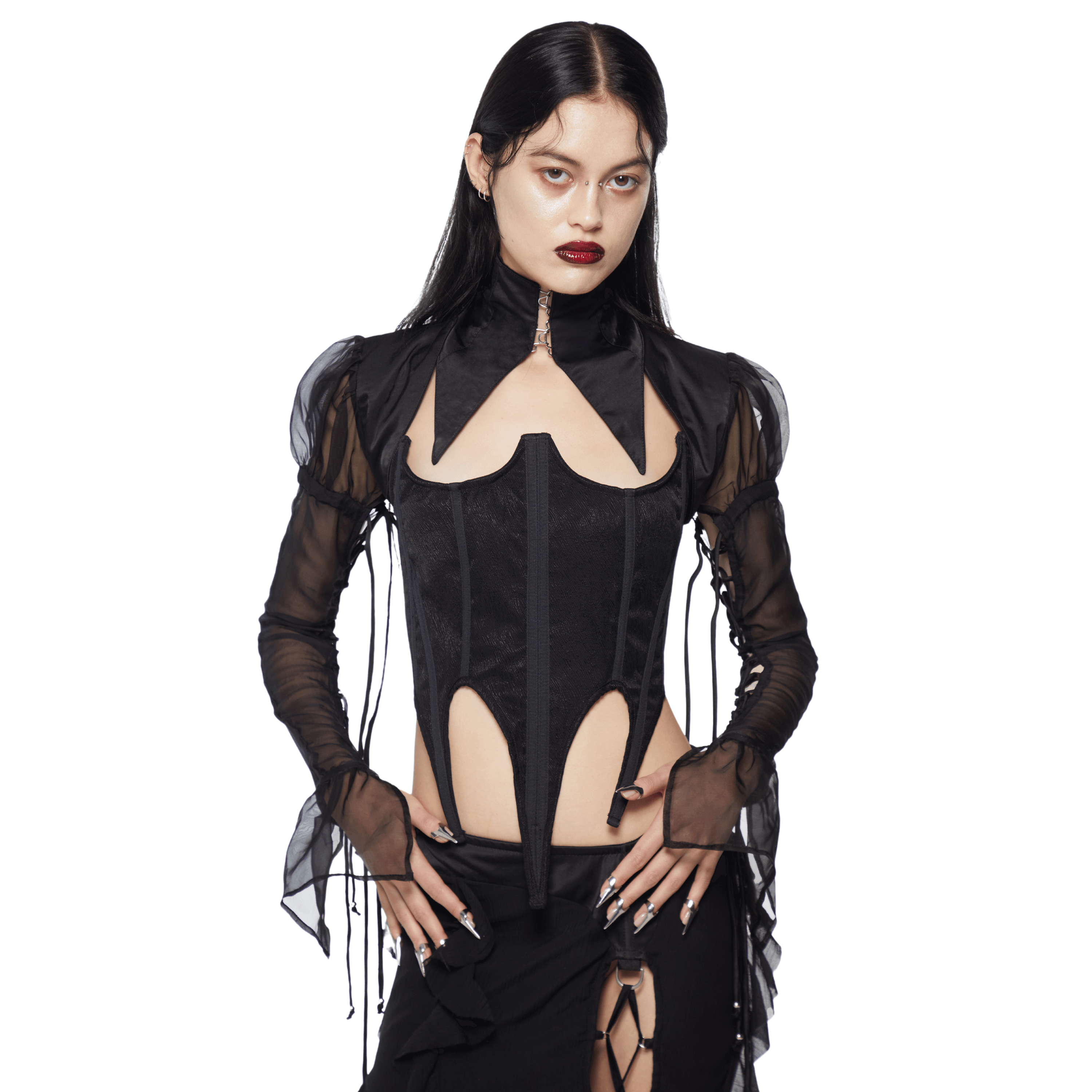 Dagger Corset in White