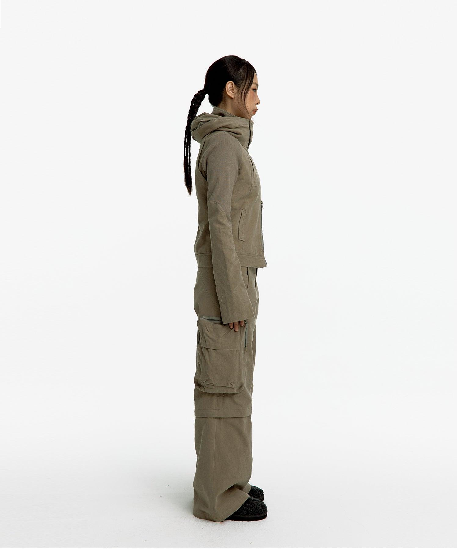 Detachable Cargo Pants in Cream