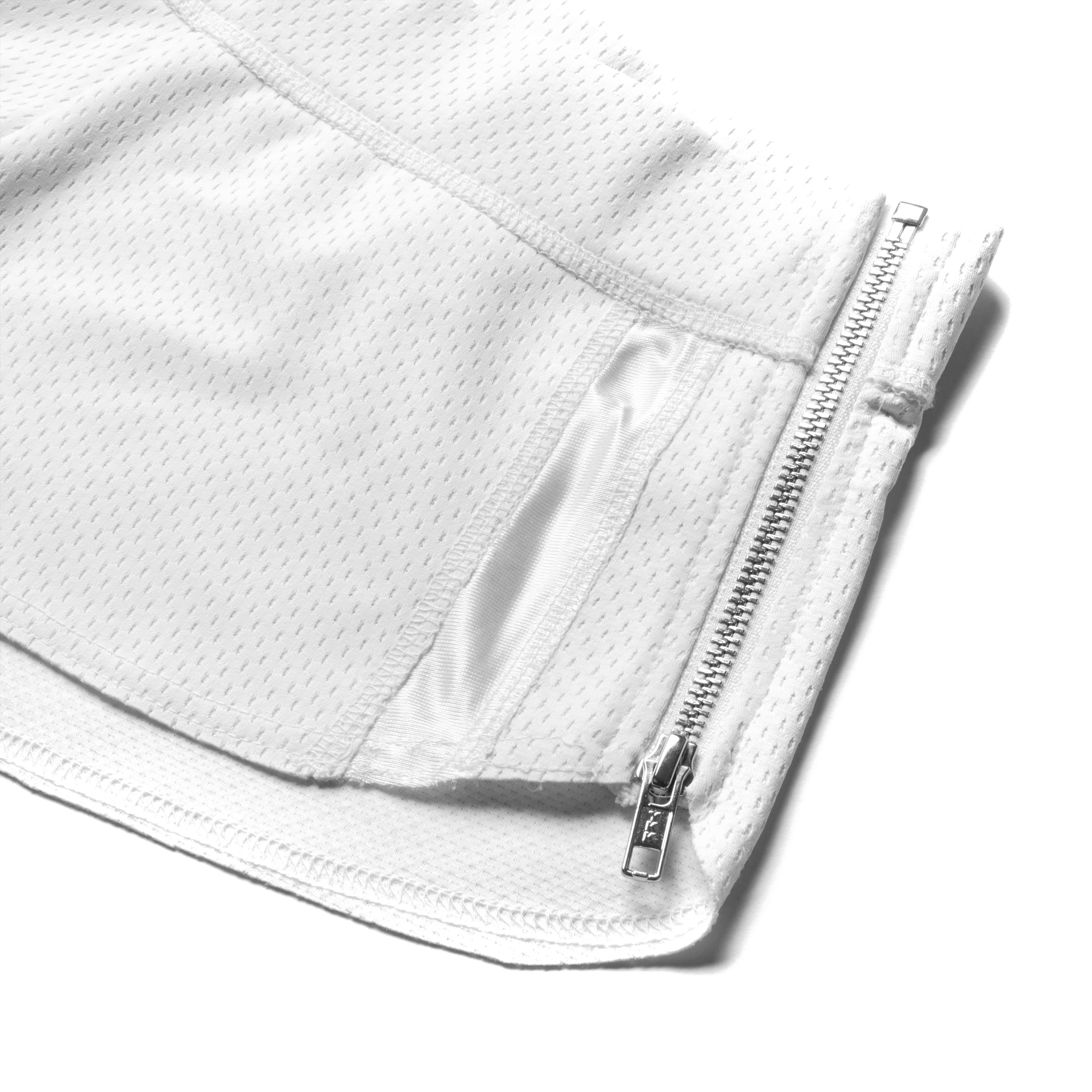 Zip Sporty Micro Shorts in White