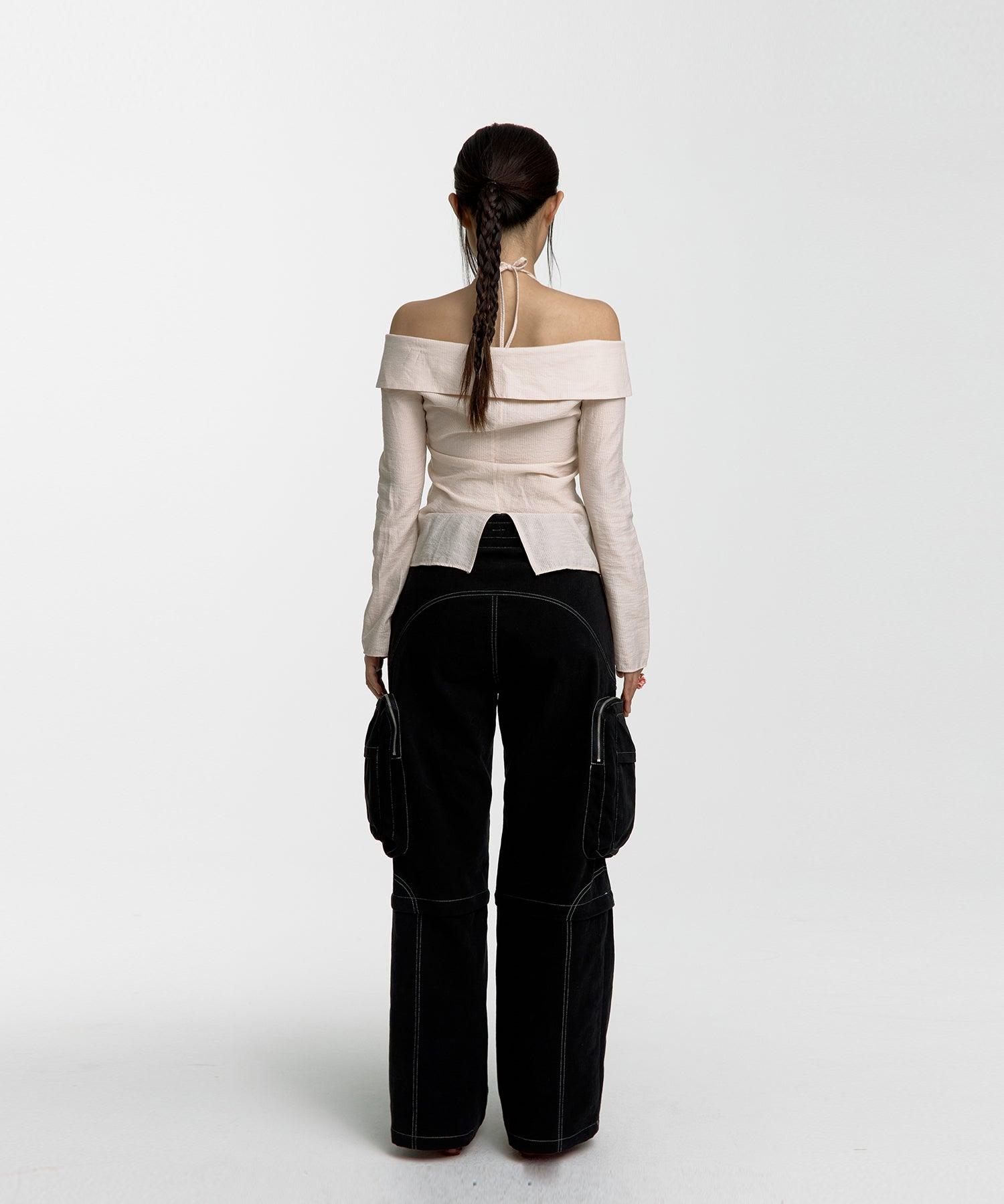 Detachable Cargo Pants in Cream