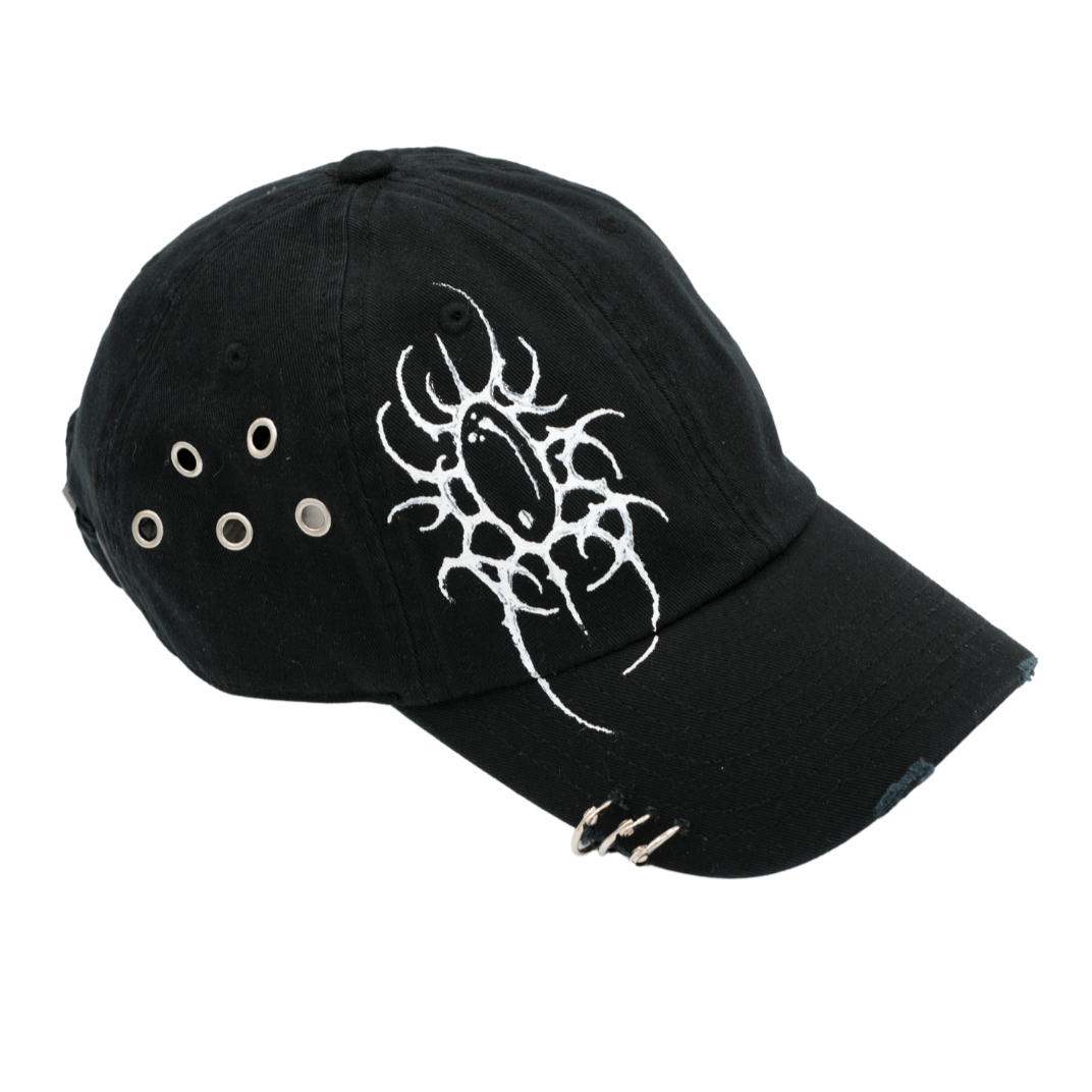 1 of 1 Cap in Black with Piercing