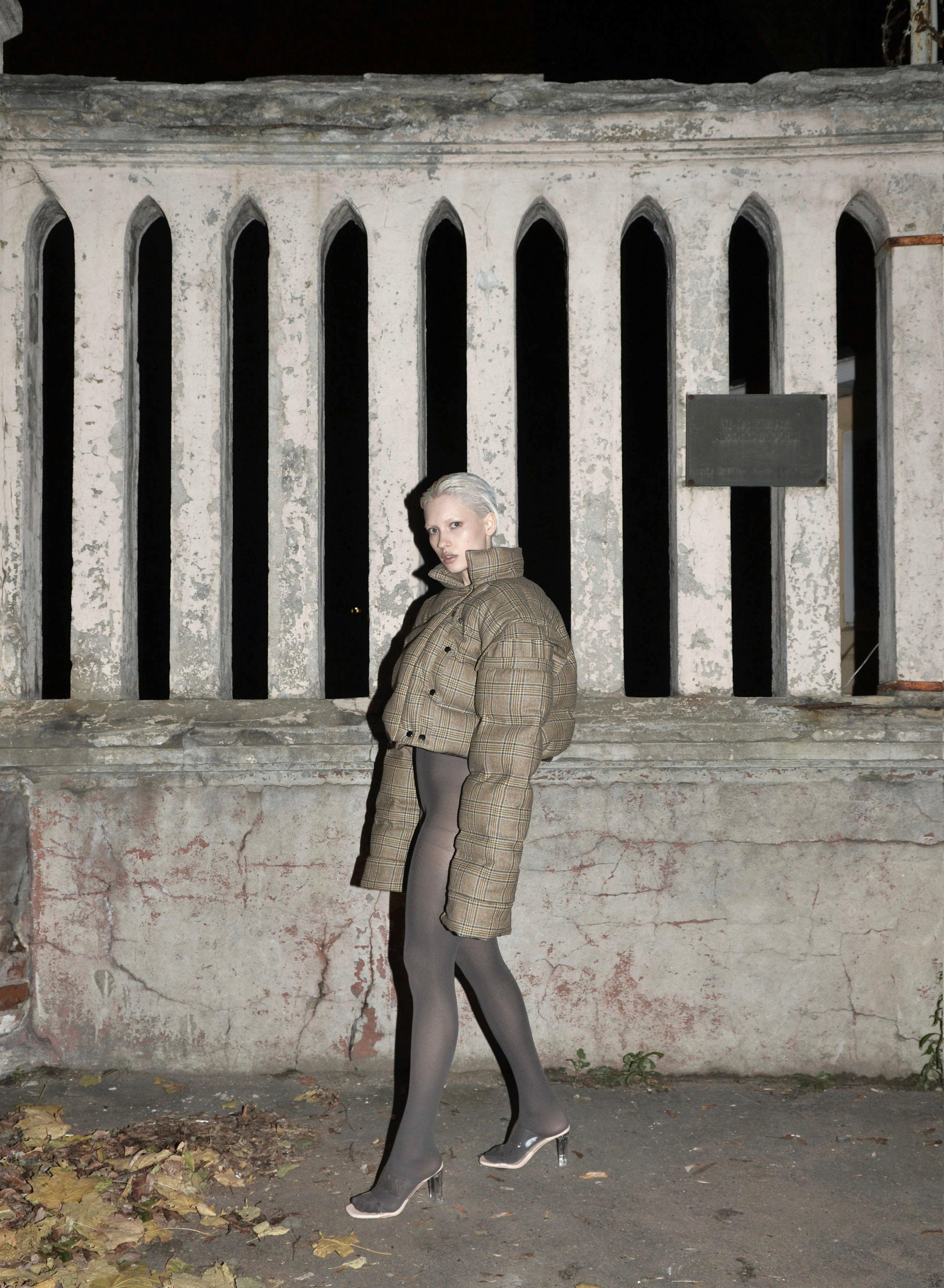 플레드 볼레로 퍼퍼