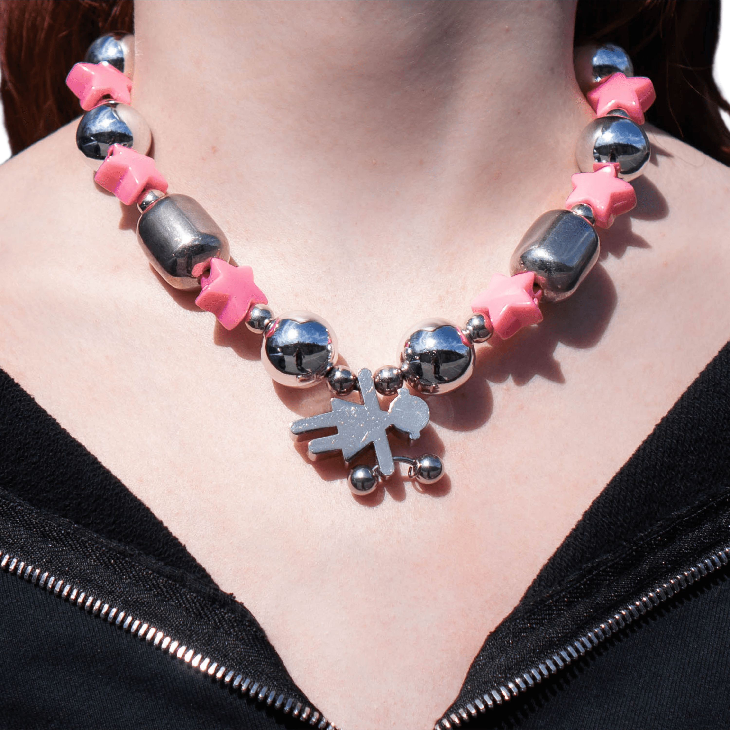 Pink Princess Plastic Necklace