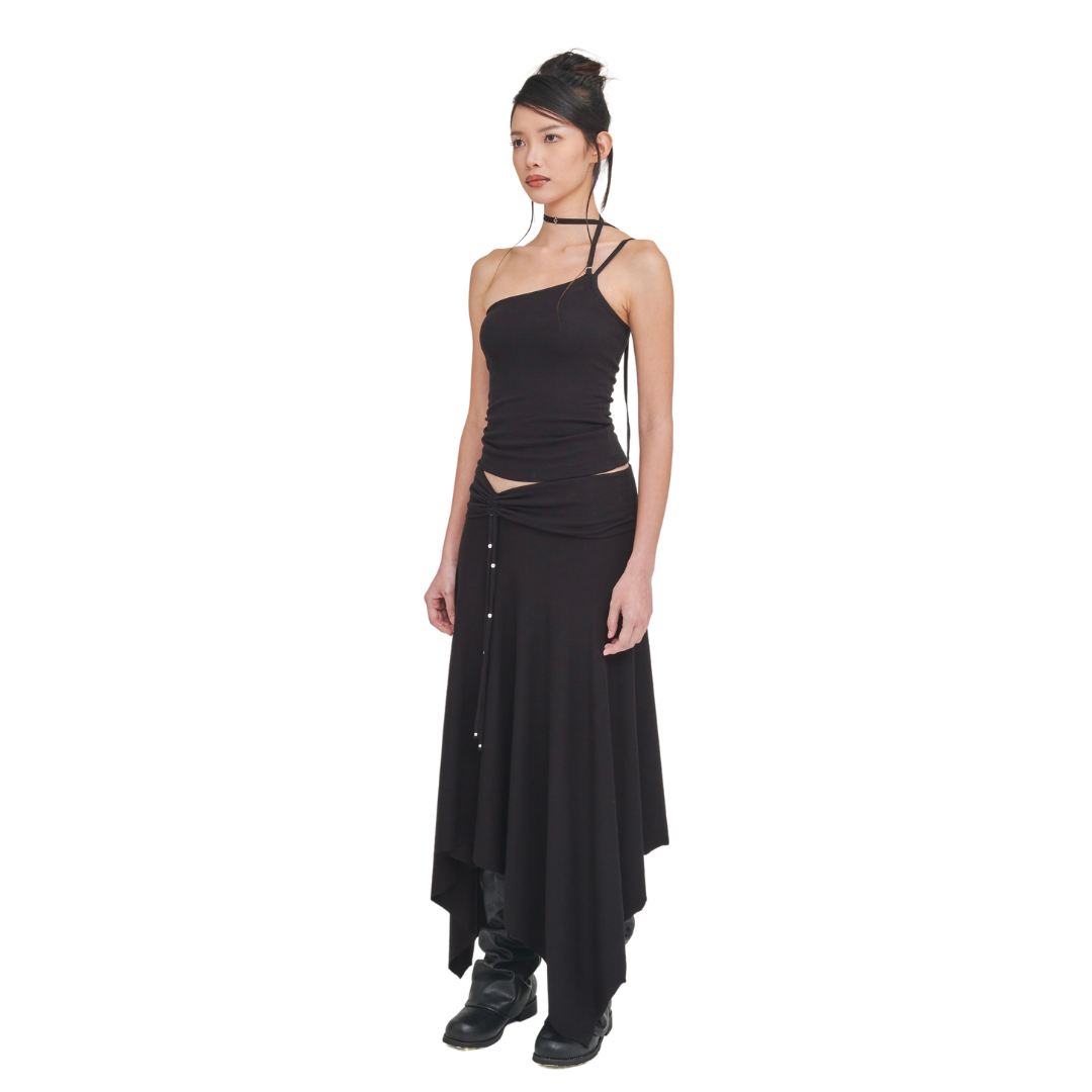 Black Gatherer Skirt/Dress