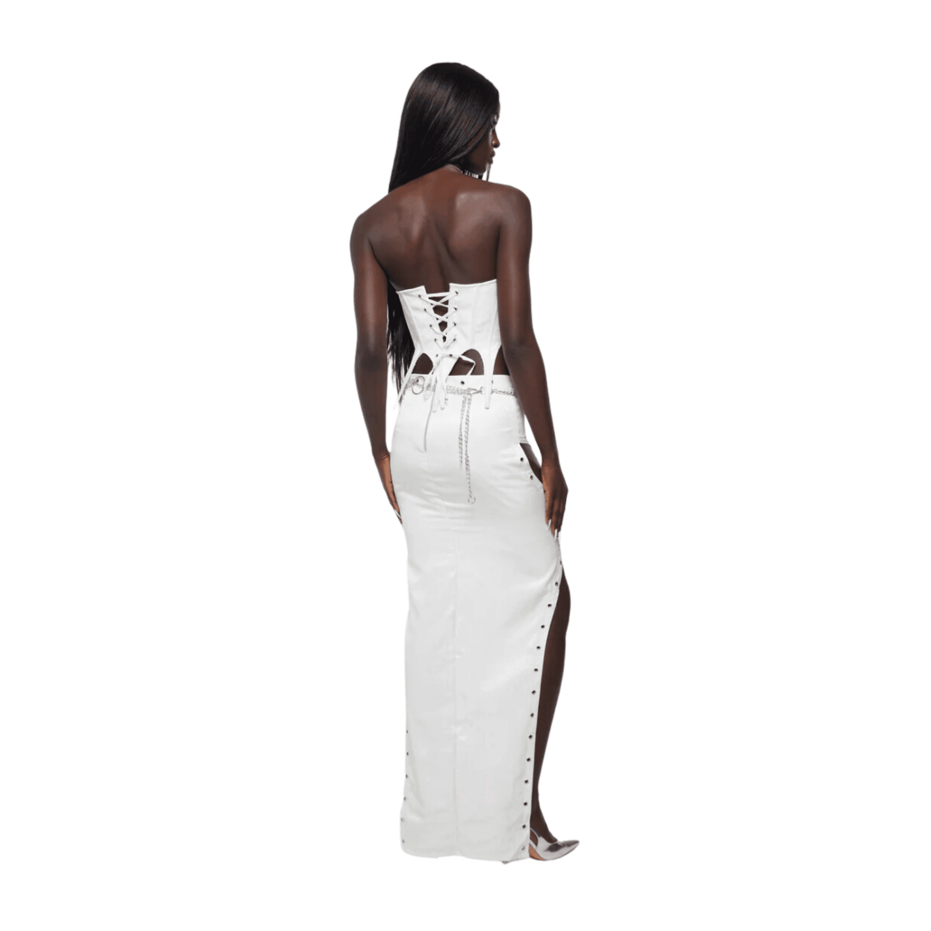 Dagger Corset in White