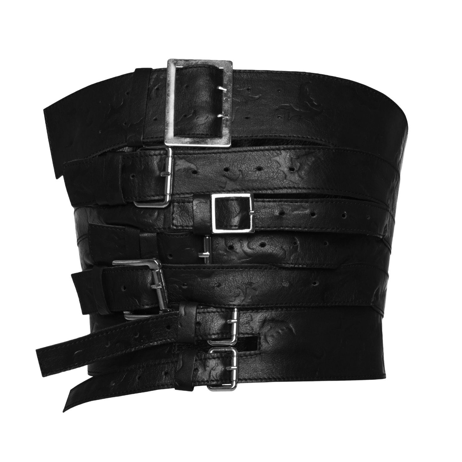 Belt Leather Corset in Black