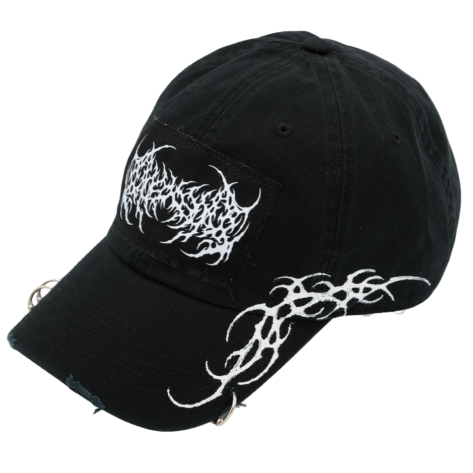 1 of 1 Cap in Black Patch with Piercing