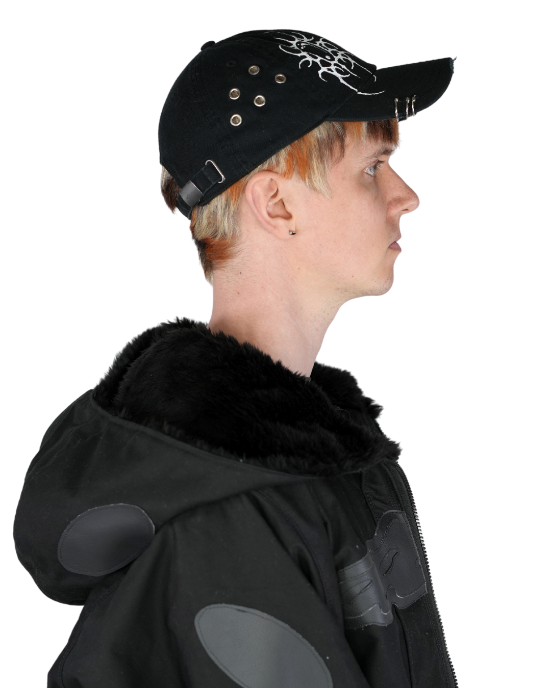 1 of 1 Cap in Black Patch with Piercing