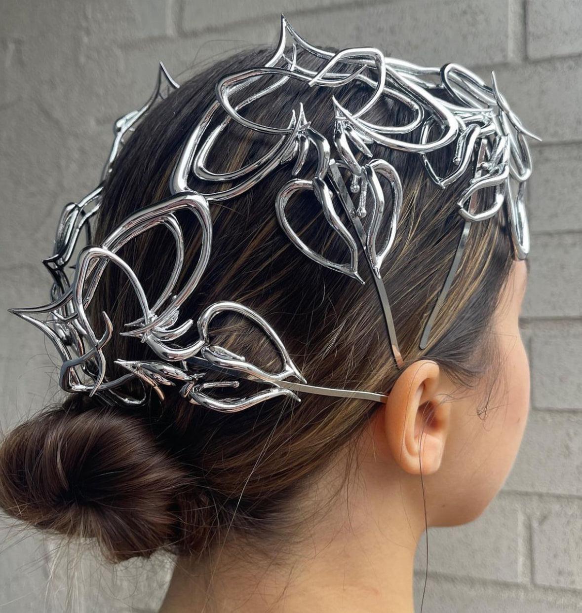 .925 Silber Dornen-Gesichtsmaske