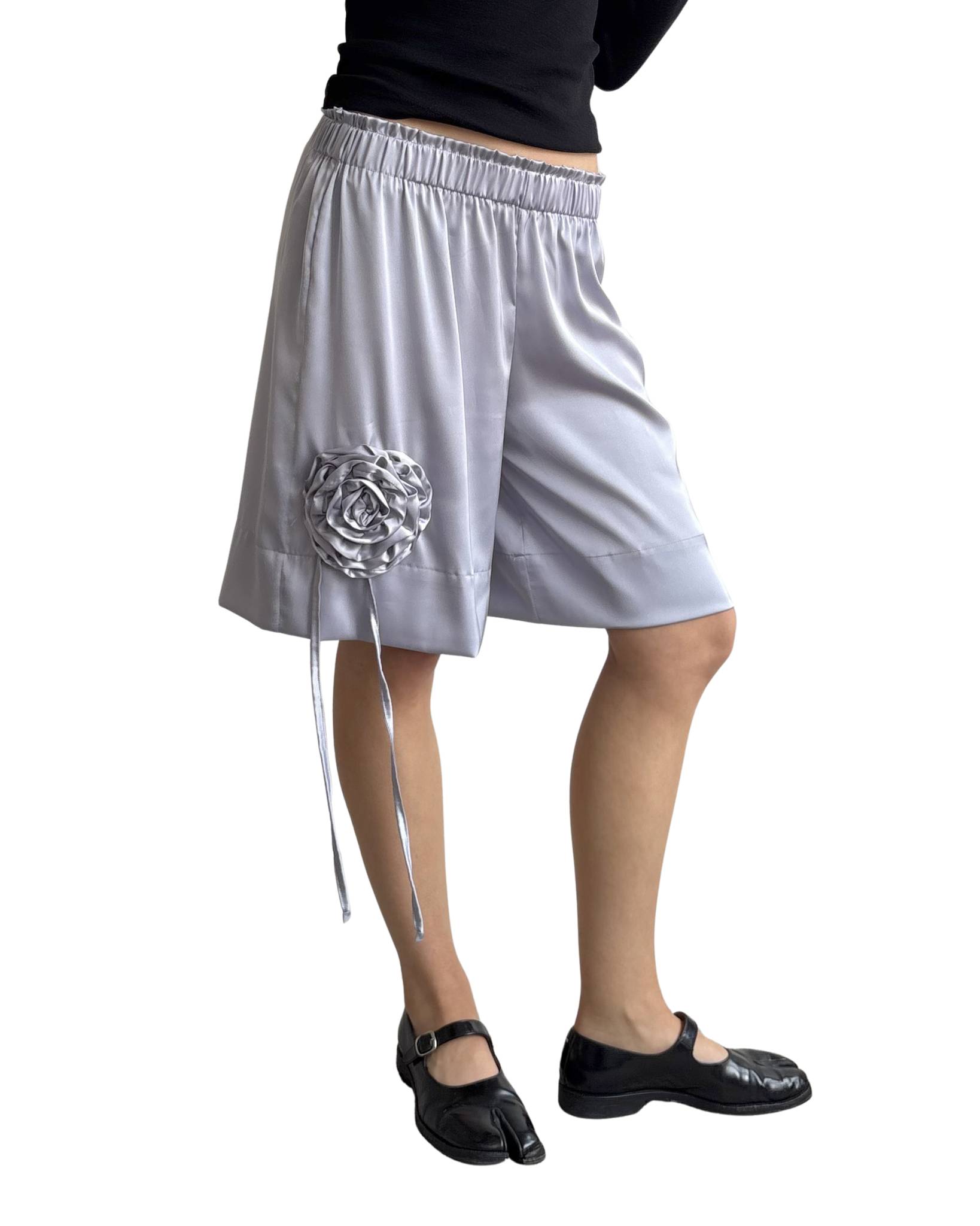 Rosette Satin Shorts