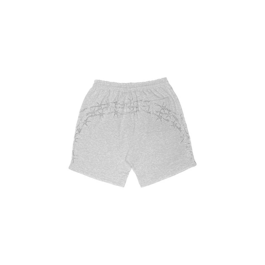 The Barbed Wire Shorts in Heather Grey
