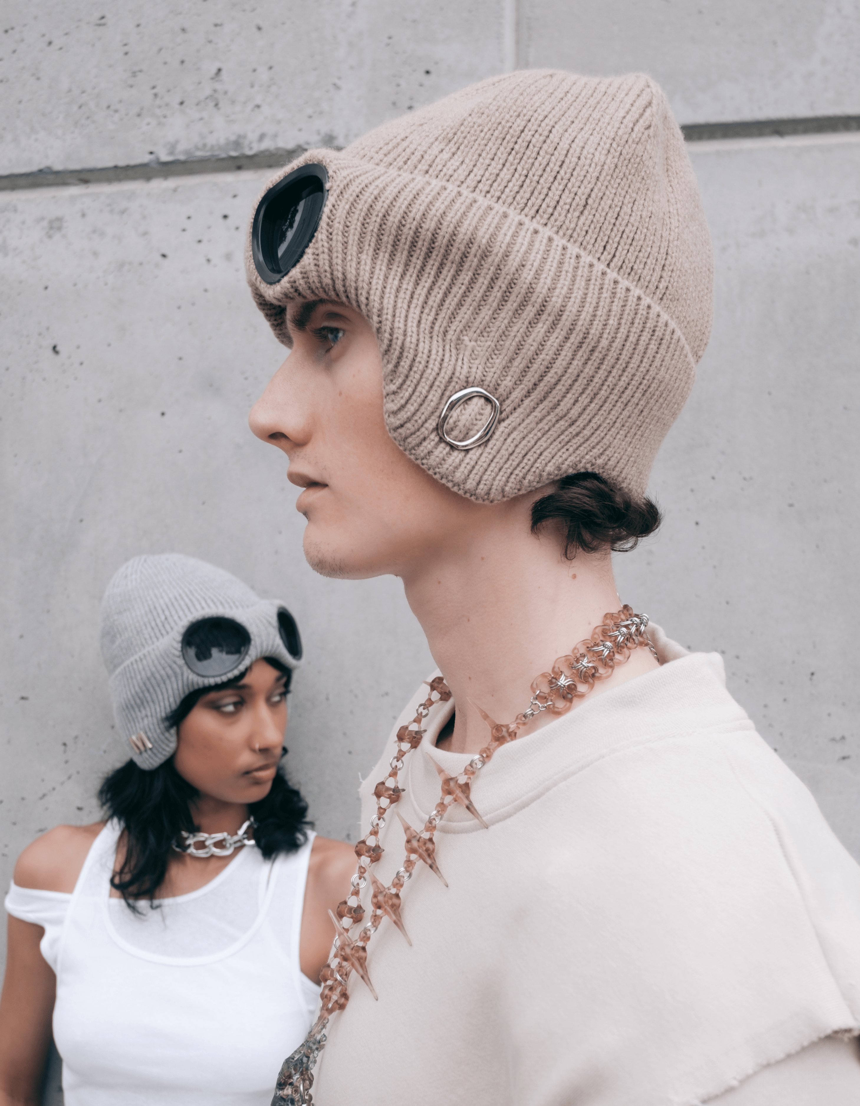 beanies with goggles MXM x Ap0cene Goggle Beanie in Sand – ap0cene