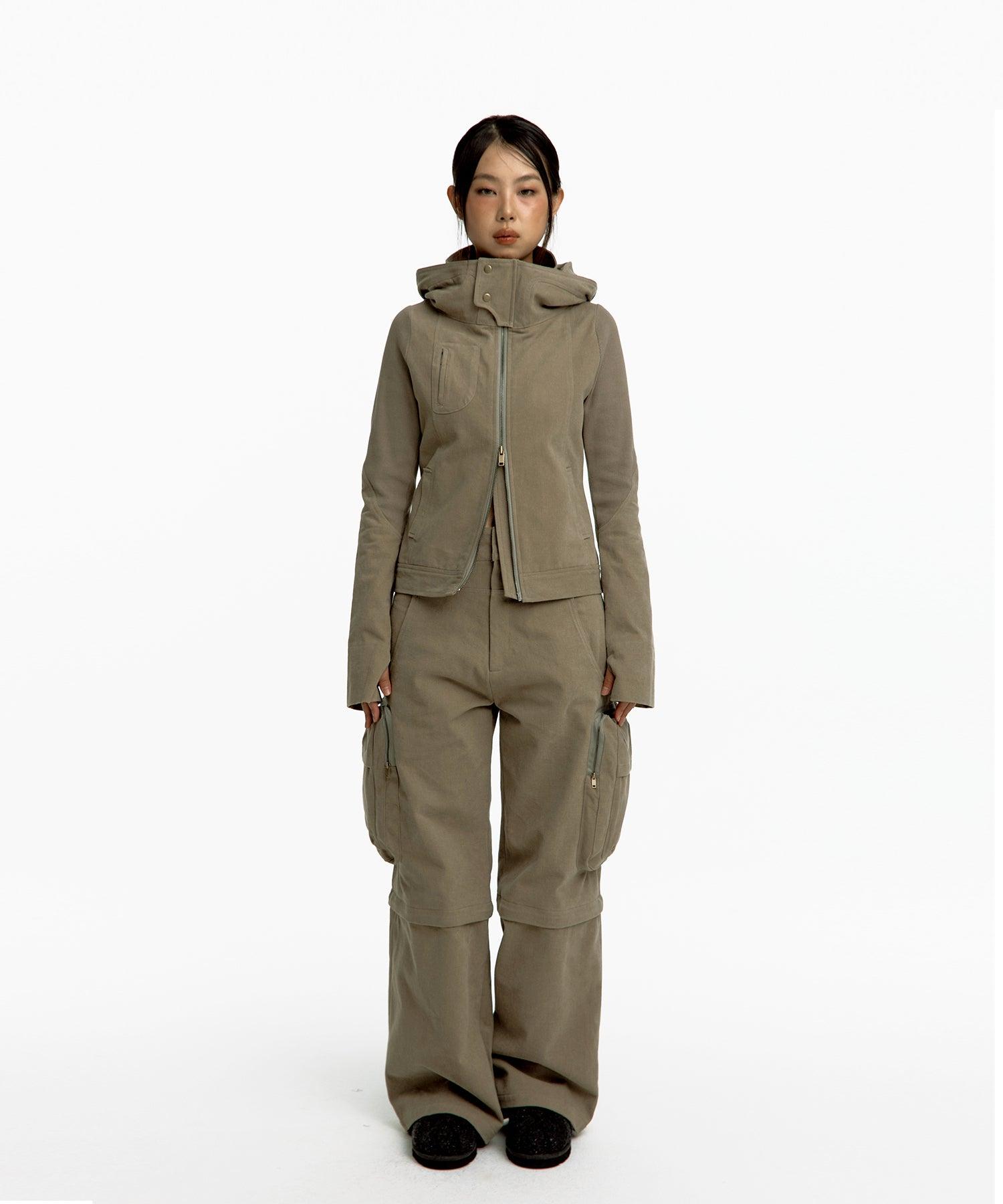 Detachable Cargo Pants in Cream