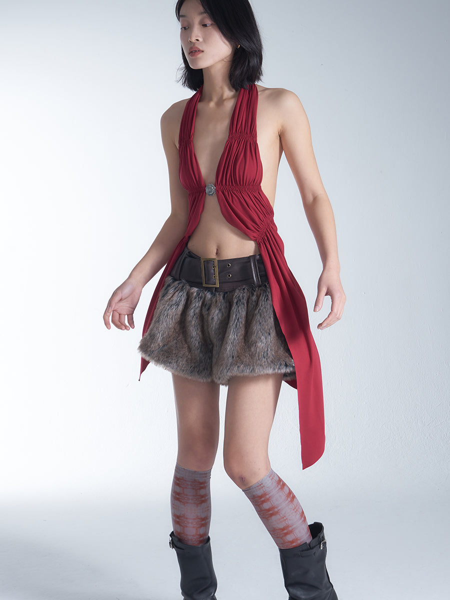 친칠라 비건 퍼 반바지