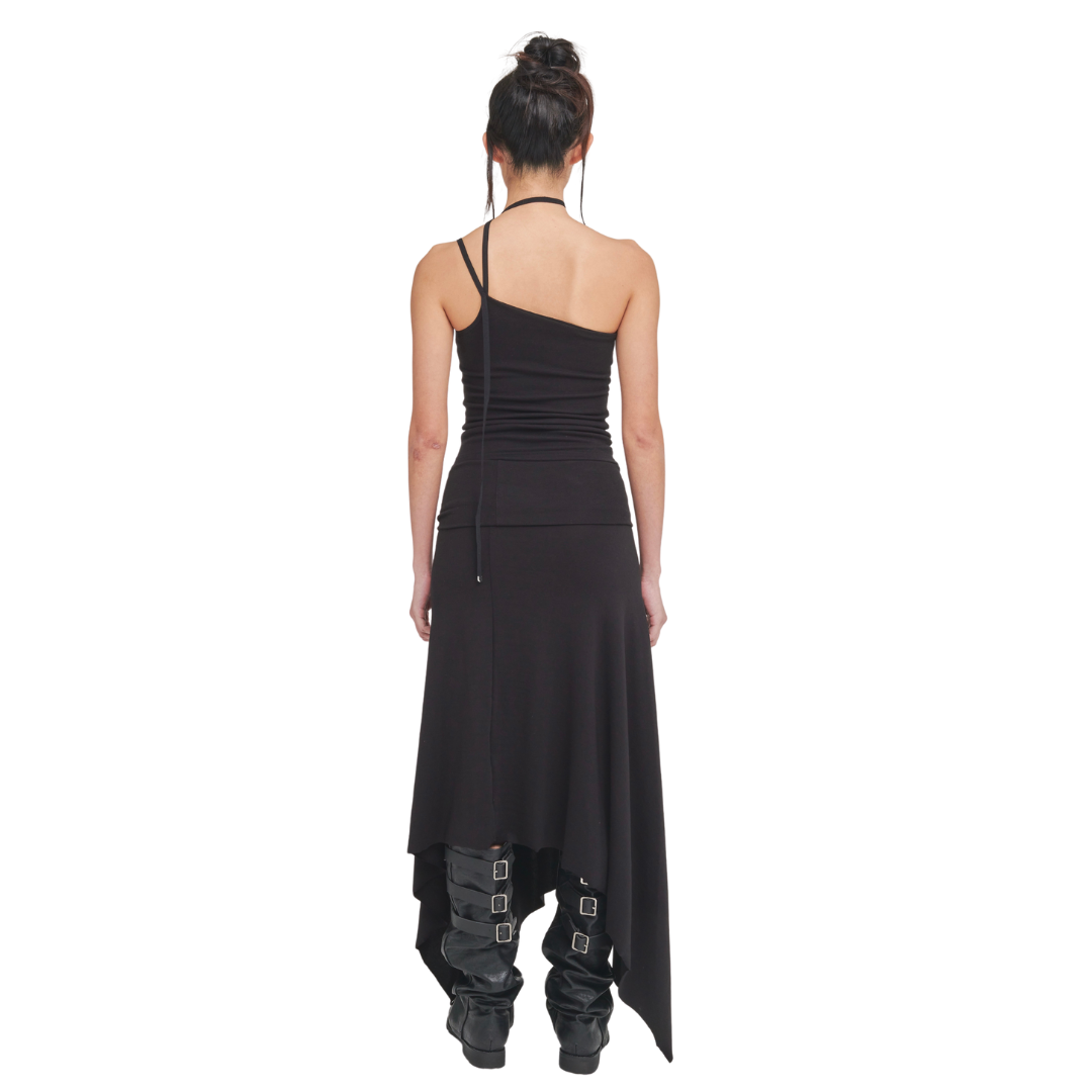 Black Gatherer Skirt/Dress