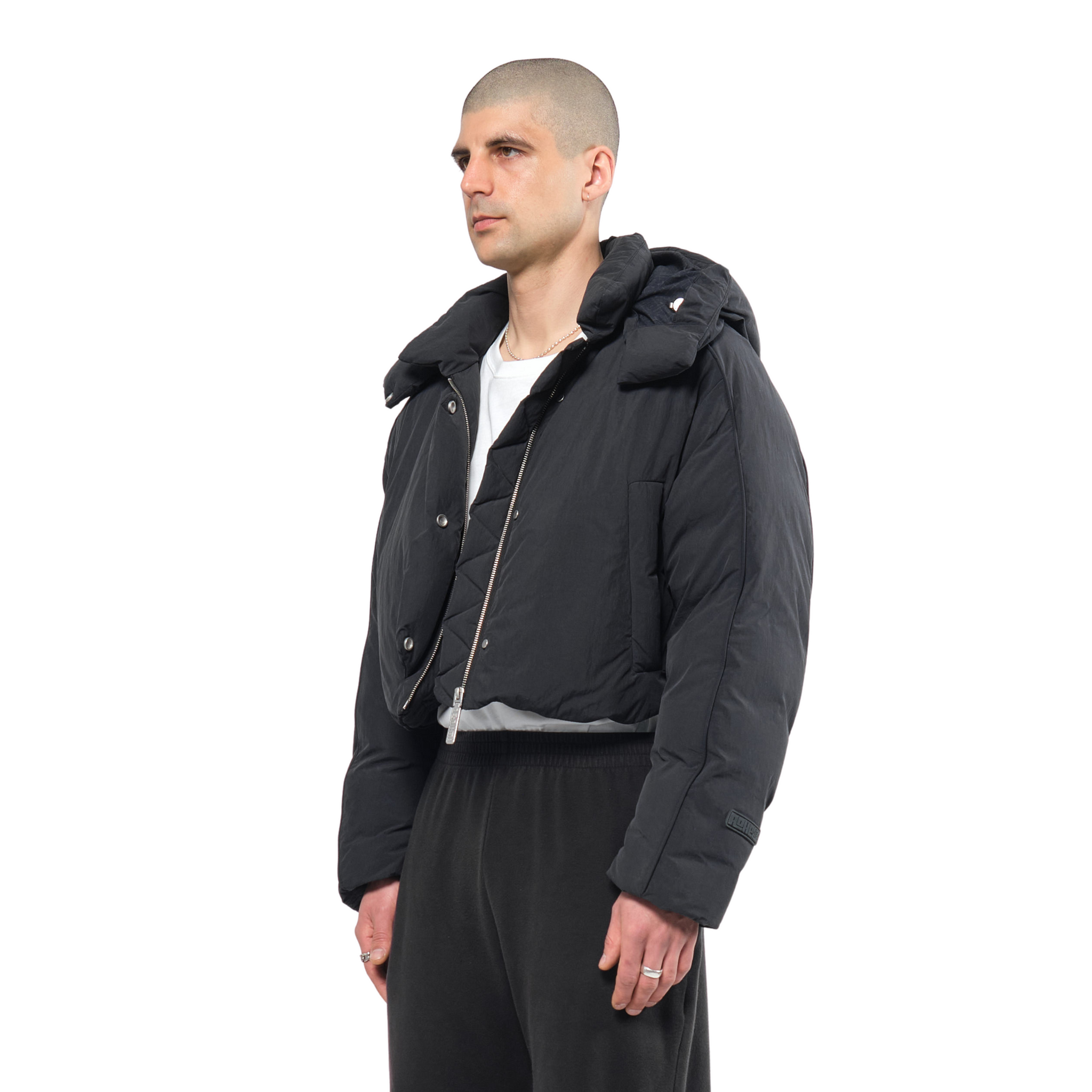 Re:Down Crop Puffer Jacket Black