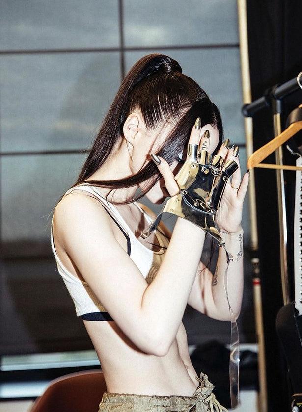 안드로이드 실버 건틀릿 장갑