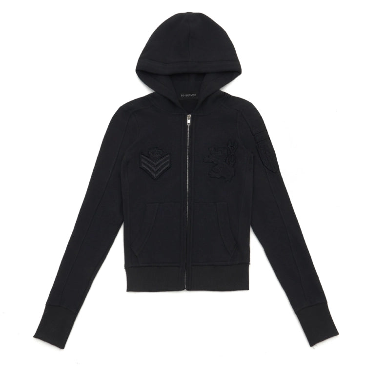 Army Patched Hoodie Zip
