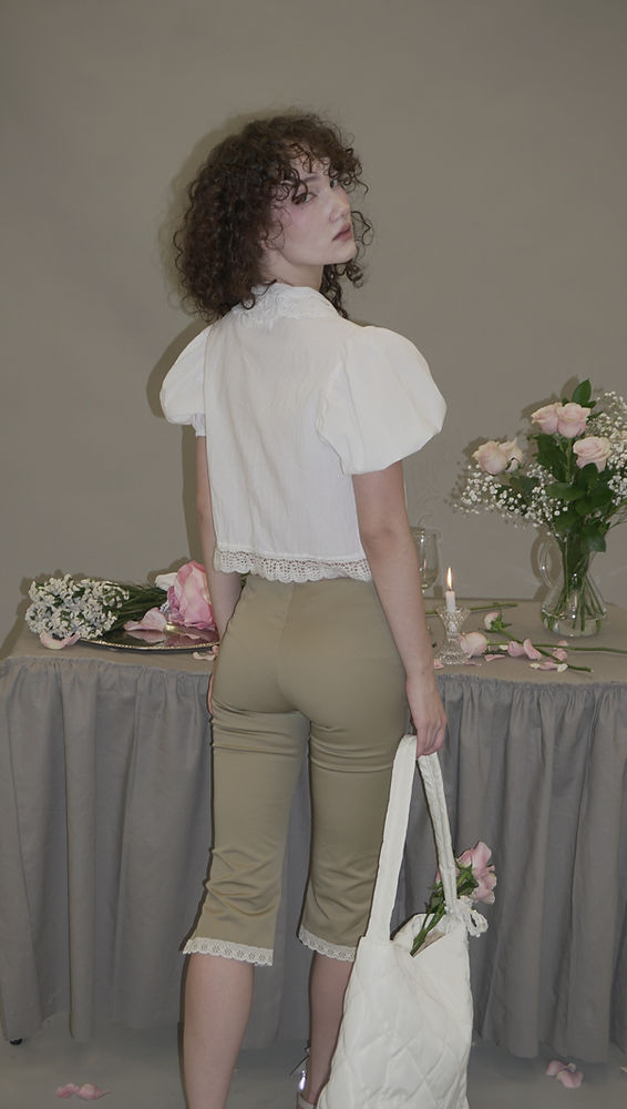 Tan Mary Capri Pants