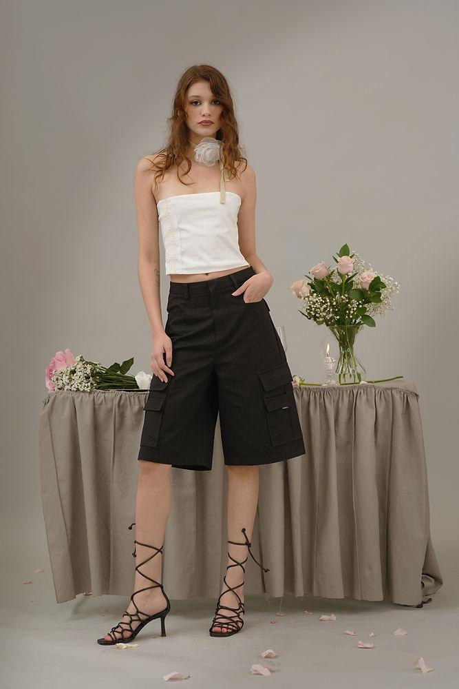 벨벳 라인 튜브 탑