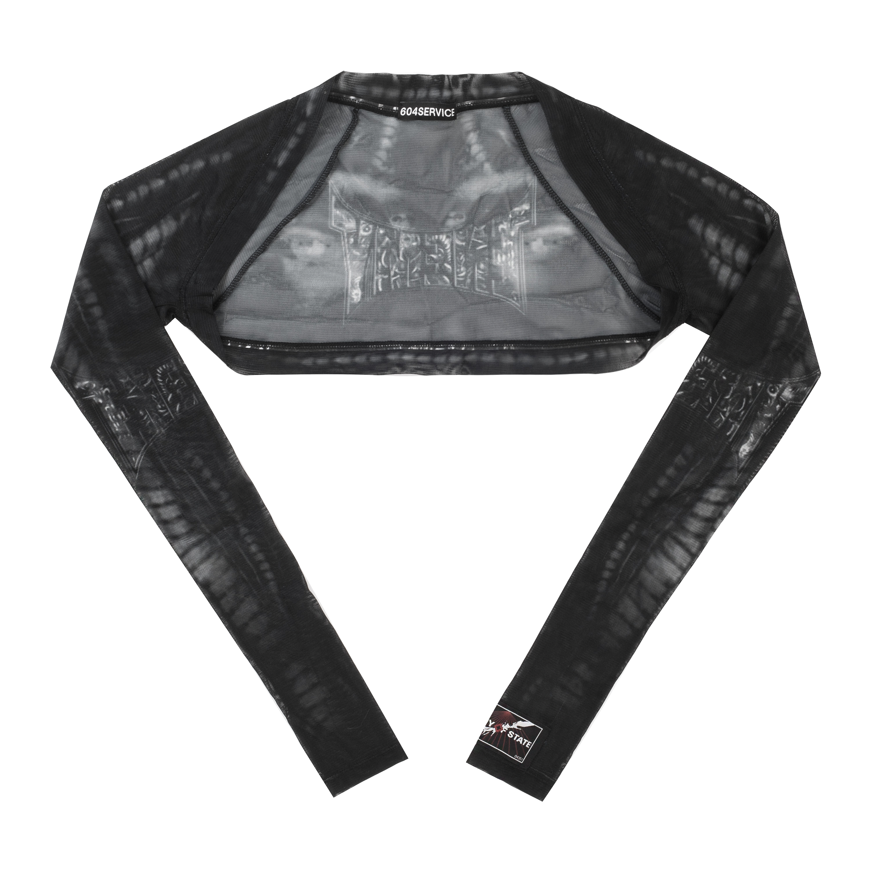 Mesh Bolero Cardigan in Black