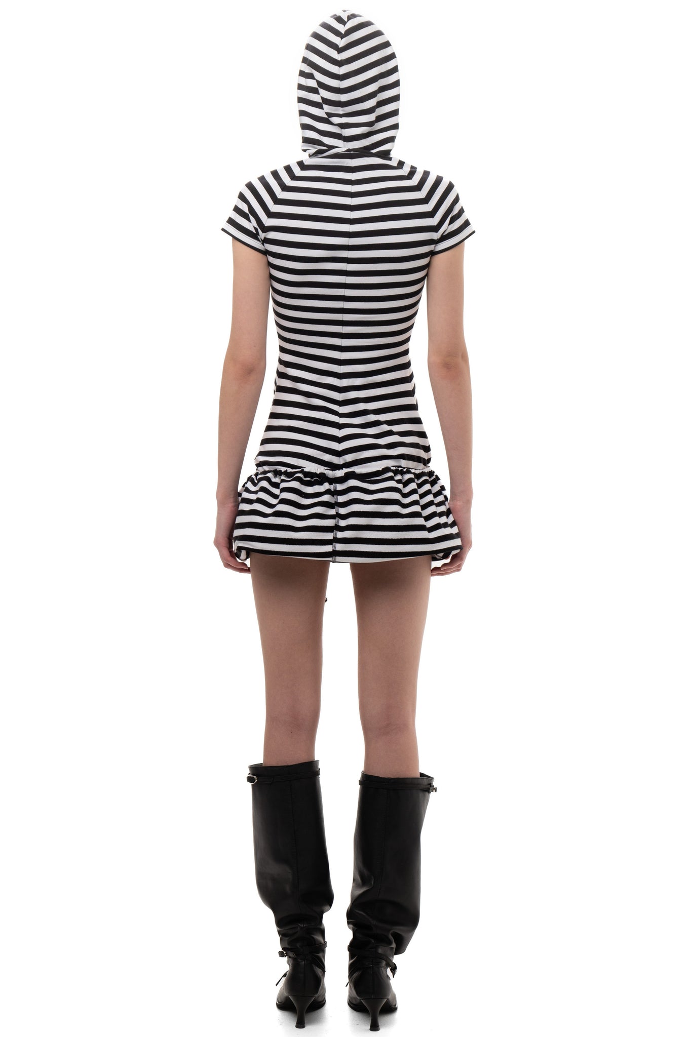 Hooded Striped Dress