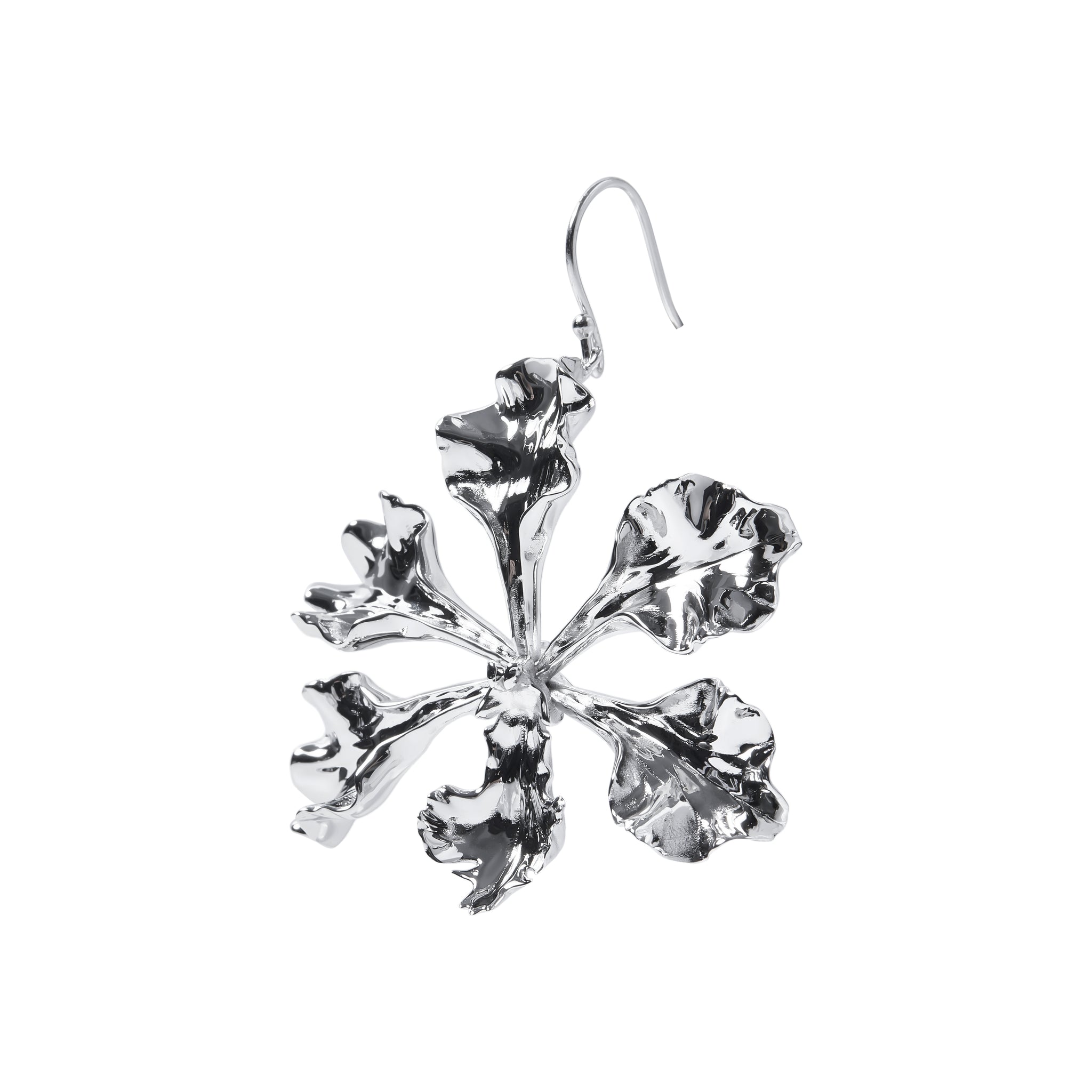 'Xeno-Orchid' Silver Earring