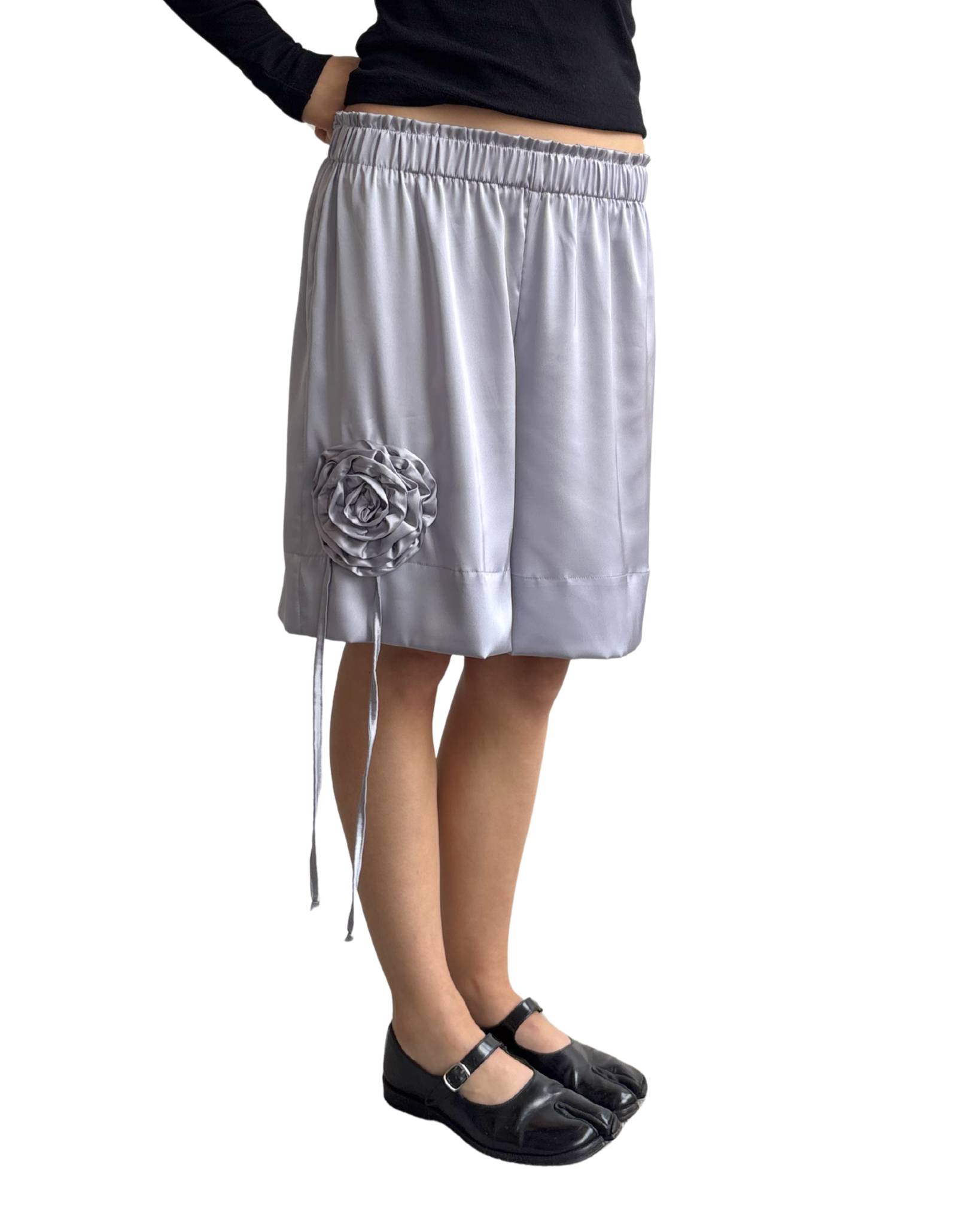 Rosette Satin Shorts